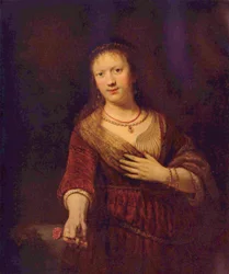Saskia van Uylenburgh als Flora